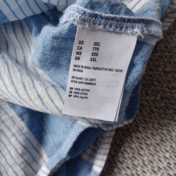 AE Flowy cotton striped boho blouse - Picture 6 of 8